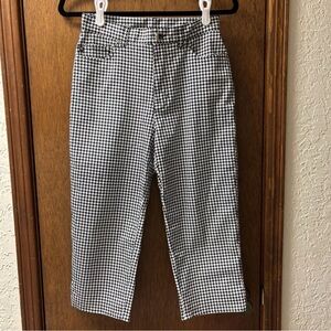 NWOT LAUREN Ralph Lauren Houndstooth Stretch Capris Cropped Pants SIZE 8P
